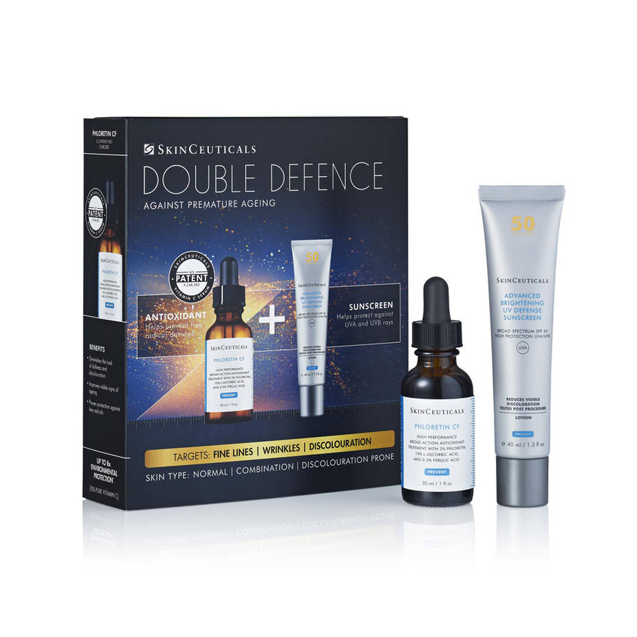 SkinCeuticals Daily Duo [Phloretin CF 30ml + Discoloration Defense Serum 30ml] for Normal, Combination and Discolouration-Prone Skin